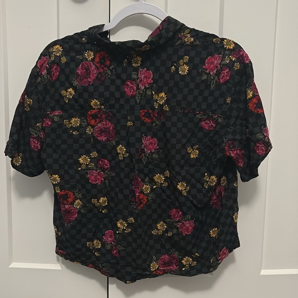 VANS Women’s floral button down blouse size: M - Picture 6 of 6